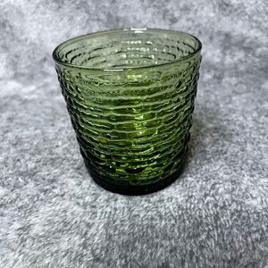 Vintage MCM Anchor Hocking Soreno Green Rippled Glass